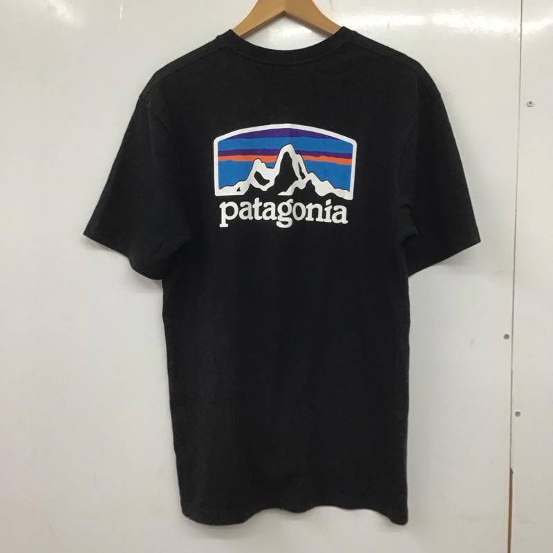 パタゴニア patagonia Tシャツ 半袖 半袖カットソー プリントTシャツ クルーネックカットソー S ロゴ、文字 黒 / ブラック /  メンズ USED 古着 中古 10140102
