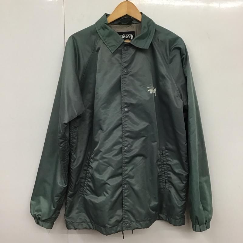 ステューシー STUSSY ジャケット、上着 ジャケット、ブレザー ナイロンジャケット カジュアルジャケット アウター M ロゴ、文字 カーキ / カーキ /  メンズ USED 古着 中古 10131982