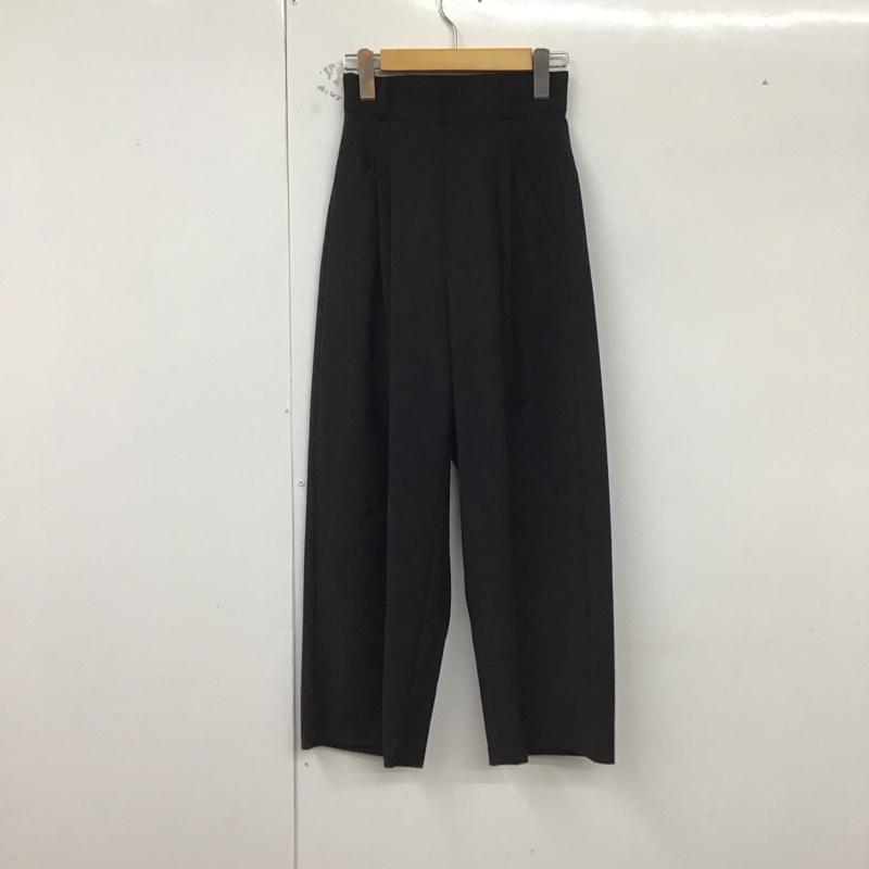 シウム SIWEM パンツ スラックス スラックスパンツ ワイドパンツ ストレッチパンツ XS 無地 黒 / ブラック /  レディース USED 古着 中古 10129700