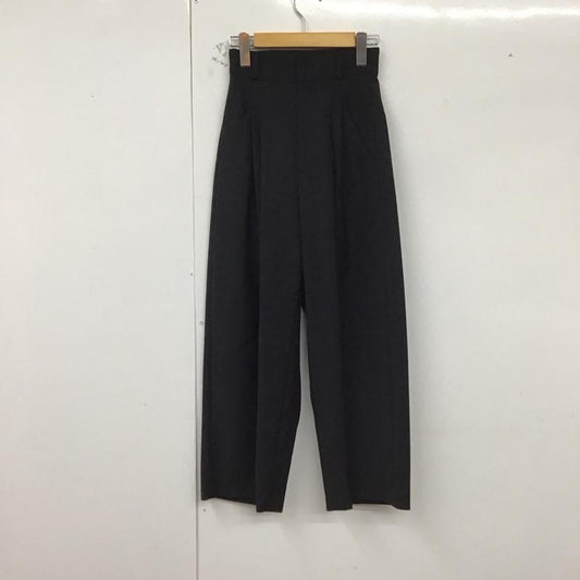 シウム SIWEM パンツ スラックス スラックスパンツ ワイドパンツ ストレッチパンツ XS 無地 黒 / ブラック /  レディース USED 古着 中古 10129700