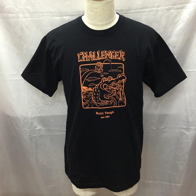 チャレンジャー CHALLENGER Tシャツ 半袖 半袖カットソー プリントTシャツ クルーネックカットソー L プリント 黒 / ブラック /  メンズ USED 古着 中古 10111941