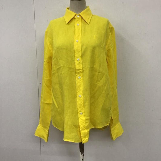 ポロラルフローレン POLO RALPH LAUREN シャツ、ブラウス 長袖 長袖シャツ カラーシャツ ポケットシャツ 長袖カットソー XS 無地 黄 / イエロー /  レディース USED 古着 中古 10114522