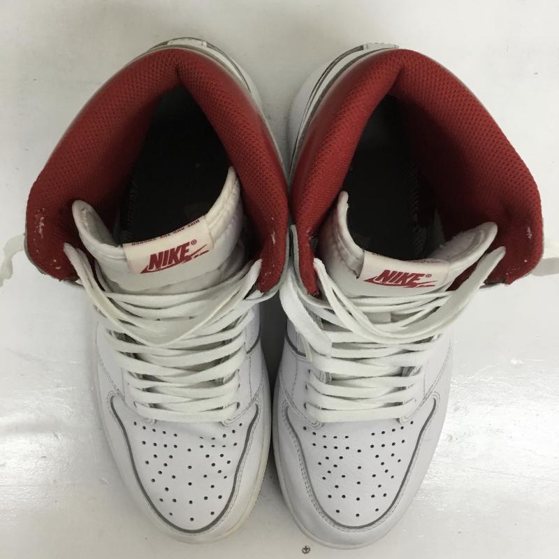 ナイキ NIKE スニーカー スニーカー 555088-103 Air Jordan 1 Retro High Metallic Red エアジョーダン 1 レトロ ハイ メタリック レッド 28.0cm ロゴ、文字 白 / ホワイト / X 赤 / レッド /  メンズ USED 古着 中古 10124075