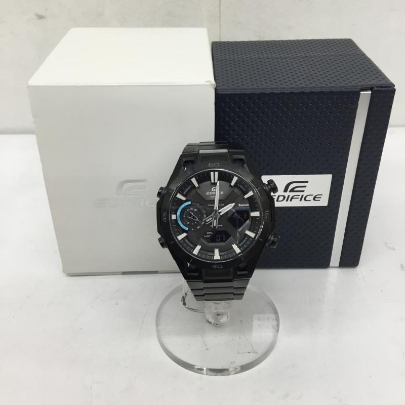 カシオ CASIO 腕時計 アナログ（クォーツ式） ECB-2300 ロゴ、文字 黒 / ブラック /  メンズ USED 古着 中古 10149990