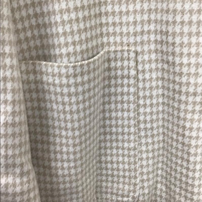 ザラ ZARA コート コート一般 2226/475/075 ハウンドトゥース プラッシュコート M  白 / ホワイト / X ベージュ / ベージュ /  レディース USED 古着 中古 10131663