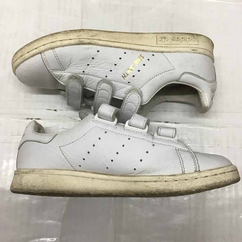 アディダス adidas スニーカー スニーカー BC0417 STAN SMITH ベルクロ 22.5cm 22.5cm ロゴ、文字 白 / ホワイト / X 金 / ゴールド /  レディース USED 古着 中古 10118415