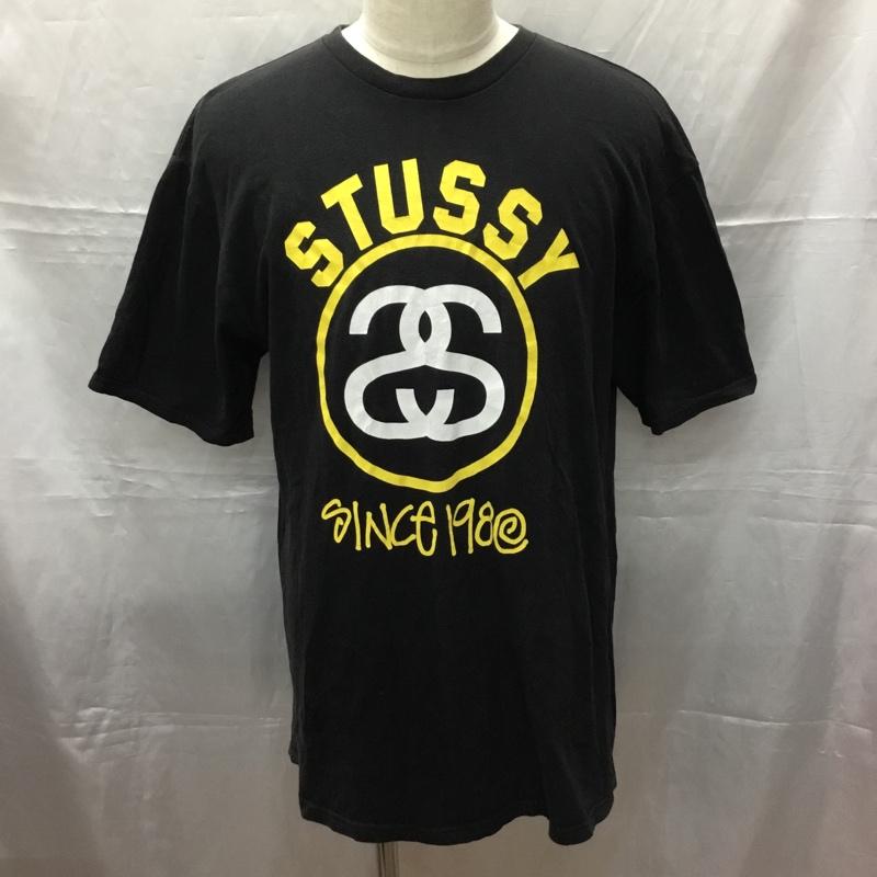 ステューシー STUSSY Tシャツ 半袖 L ロゴ、文字 X プリント 黒 / ブラック /  メンズ USED 古着 中古 10113424