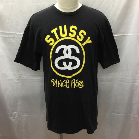 ステューシー STUSSY Tシャツ 半袖 L ロゴ、文字 X プリント 黒 / ブラック /  メンズ USED 古着 中古 10113424