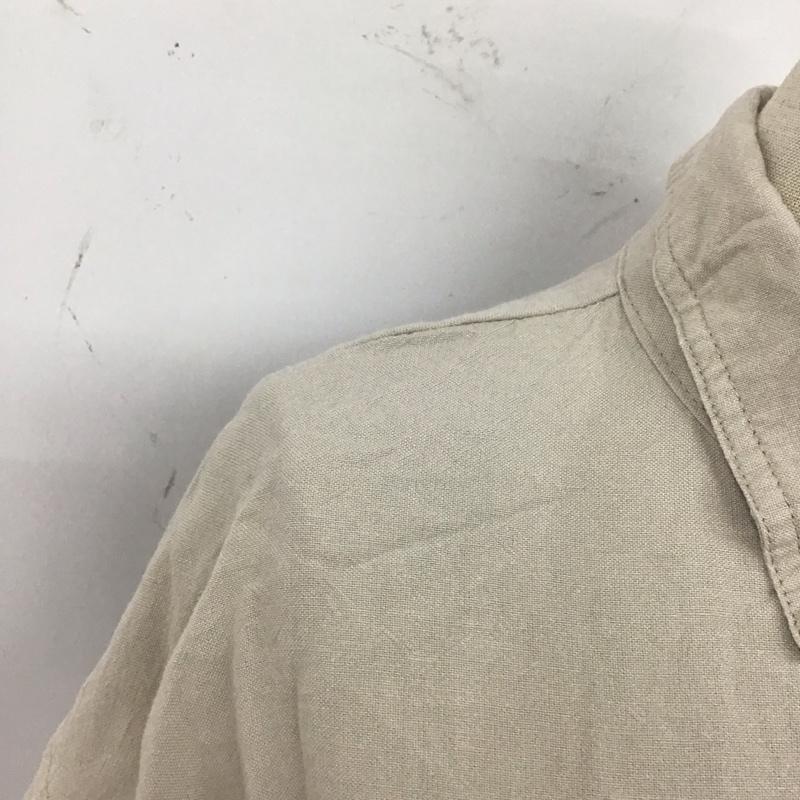 ニコアンド niko and... シャツ、ブラウス 半袖 st93sa12sw CPOビックシャツ M 無地 ベージュ / ベージュ /  レディース USED 古着 中古 10121215