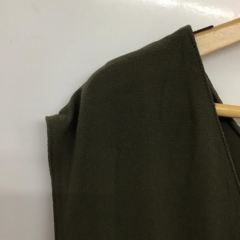 ザラベーシック ZARA BASIC ワンピース・ドレス・オールインワン ワンピース・ドレス・オールインワン オールインワン ノースリーブ ワイドパンツ S 無地 カーキ / カーキ /  レディース USED 古着 中古 10141297