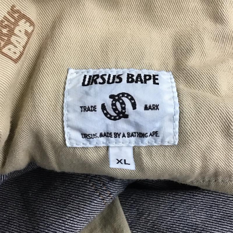 アーサスベイプ URSUS BAPE パンツ デニム、ジーンズ デニムパンツ ワイドパンツ カジュアルパンツ XL ダメージ加工 インディゴ / インディゴ /  メンズ USED 古着 中古 10146001