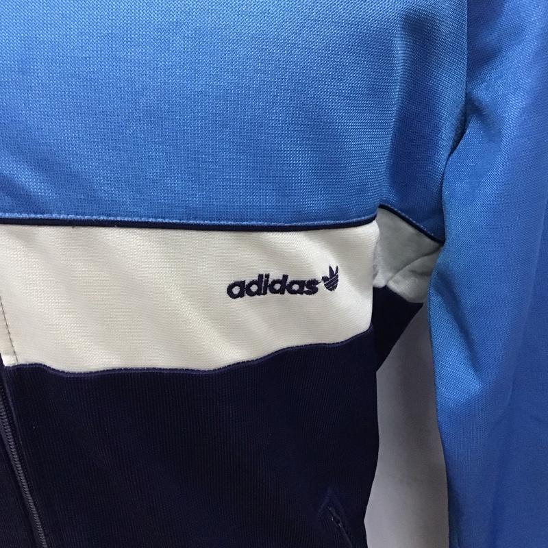 アディダス adidas ジャケット、上着 ジャケット、ブレザー ジャージ ジップアップジャケット 古着 スポーツウェア ロゴ、文字 青 / ブルー /  メンズ USED 古着 中古 10126052