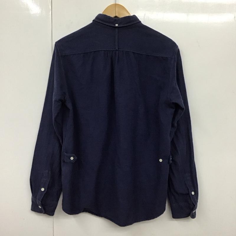 マリネロ MARINERO シャツ、ブラウス 長袖 長袖シャツ 無地シャツ カラーシャツ ボタンダウンシャツ プルオーバーシャツ 1 無地 紺 / ネイビー /  メンズ USED 古着 中古 10131771