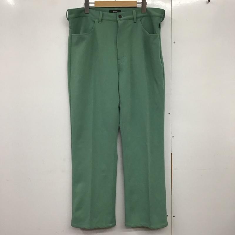 グラム glamb パンツ スラックス ワイドパンツ スラックスパンツ カジュアルパンツ ストレッチ L 無地 薄緑 / ライトグリーン /  メンズ USED 古着 中古 10144496