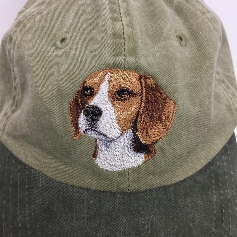 古着 USED 帽子 キャップ PORT&COMPANY DOG EMBROIDERY COTTON DAD CAP ビーグル 刺繍 カーキ / カーキ /  メンズ USED 古着 中古 10129096