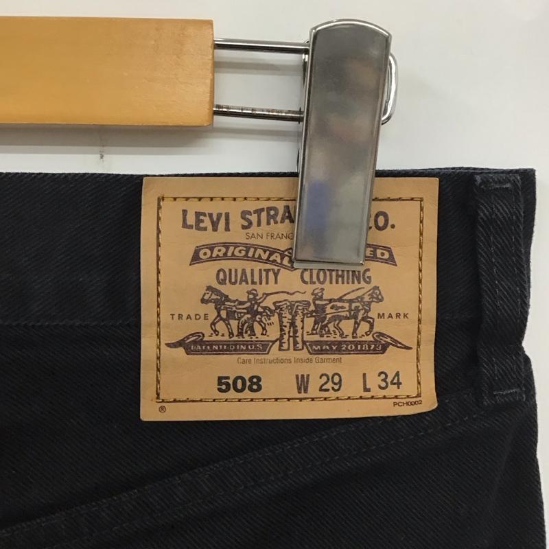 リーバイストラウスアンドコー Levi Strauss & co. パンツ デニム、ジーンズ デニムパンツ スリムパンツ カジュアルパンツ ストレッチパンツ 29インチ 無地 黒 / ブラック /  メンズ USED 古着 中古 10136673