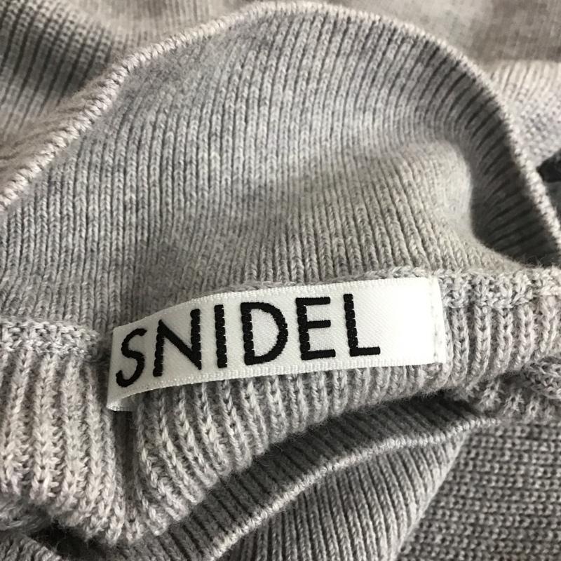 スナイデル SNIDEL ニット、セーター 長袖 swnt215129 レースドッキングニット FREE 無地 灰 / グレー /  レディース USED 古着 中古 10108475