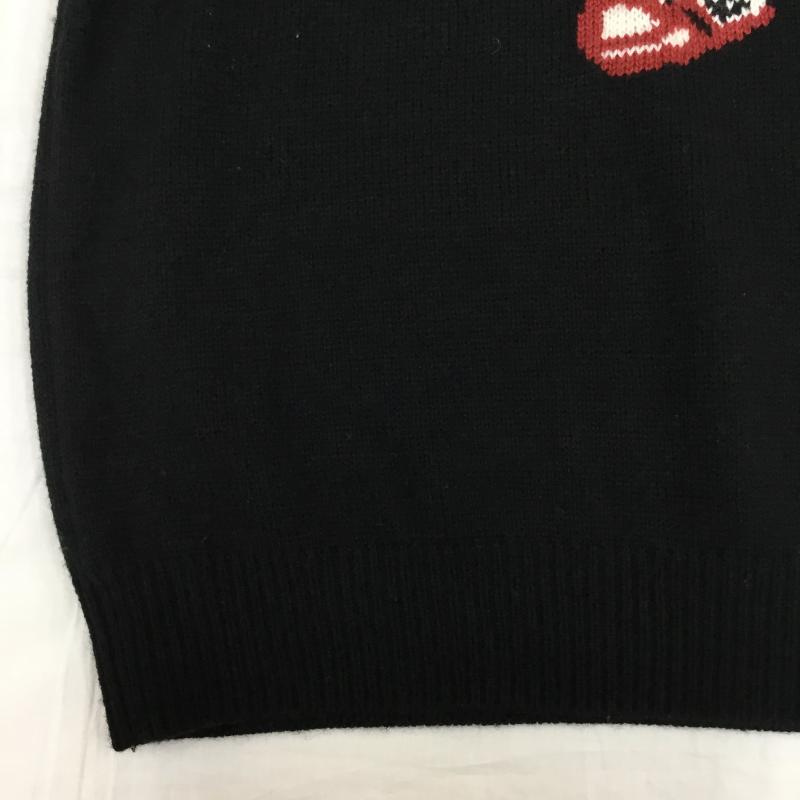 イグザンプル EXAMPLE ニット、セーター 長袖 XL キャラクター 黒 / ブラック /  メンズ USED 古着 中古 10141054