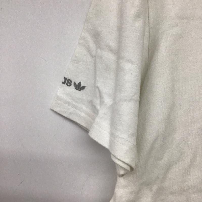 アディダス adidas Tシャツ 半袖 he4682 アウトラインロゴＴシャツ 半袖カットソー プリントTシャツ L ロゴ、文字 白 / ホワイト /  メンズ USED 古着 中古 10138890