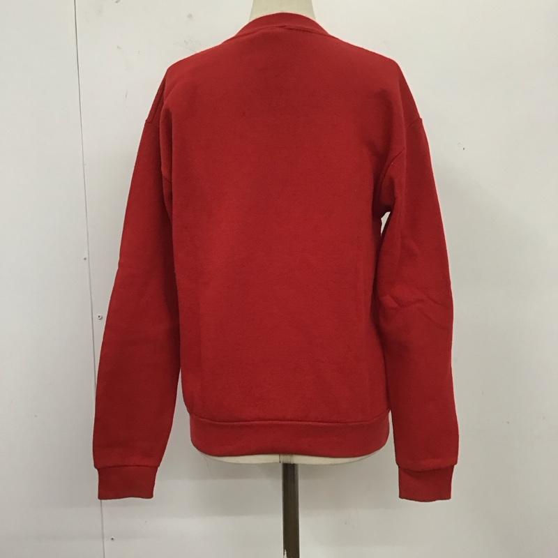 ジャージーズ JERZEES トレーナー 長袖 長袖トレーナー スウェット クルーネック リブスウェットカットソー 古着 L プリント 赤 / レッド /  レディース USED 古着 中古 10124143