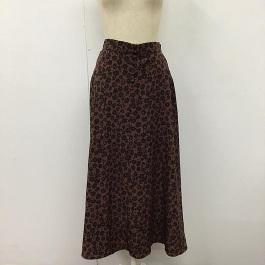ローリーズファーム LOWRYS FARM スカート ロングスカート ロングスカート フレアスカート カジュアルスカート FREE プリント 茶 / ブラウン /  レディース USED 古着 中古 10117326