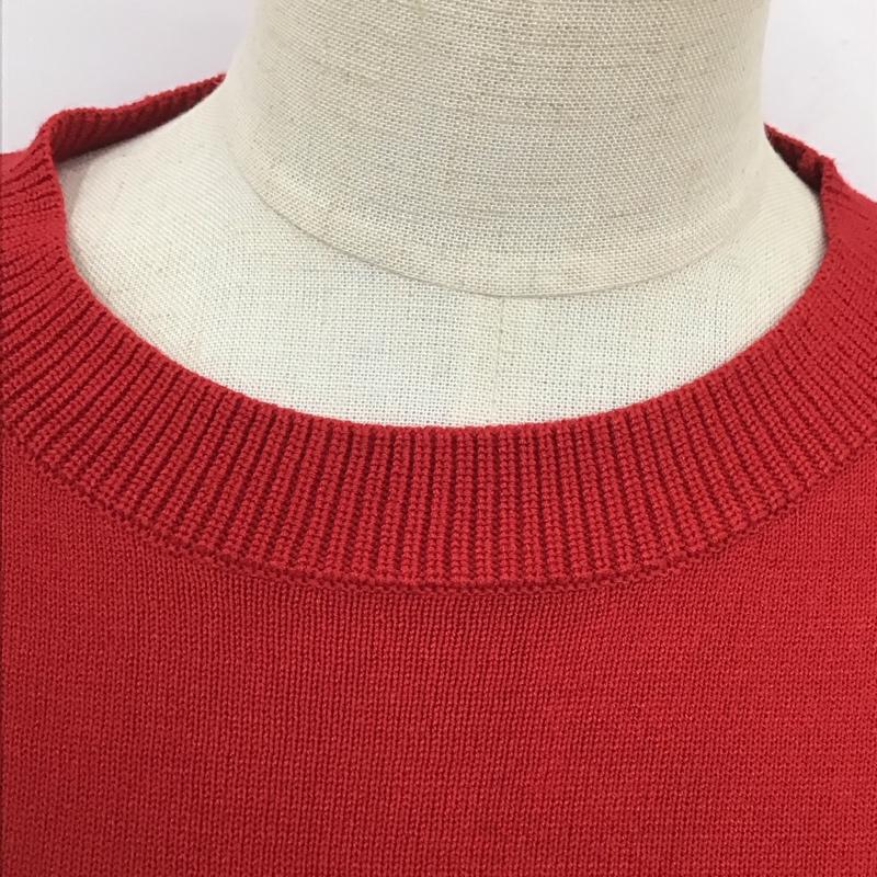 ザラ ZARA ワンピース ロングスカート 5536 130 600 長袖 ニットワンピース S 無地 赤 / レッド /  レディース USED 古着 中古 10119610