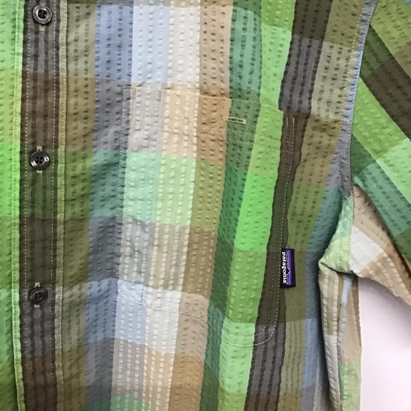 パタゴニア patagonia シャツ、ブラウス 半袖 半袖シャツ チェックシャツ カラーシャツ L チェック マルチカラー / マルチカラー /  メンズ USED 古着 中古 10149705