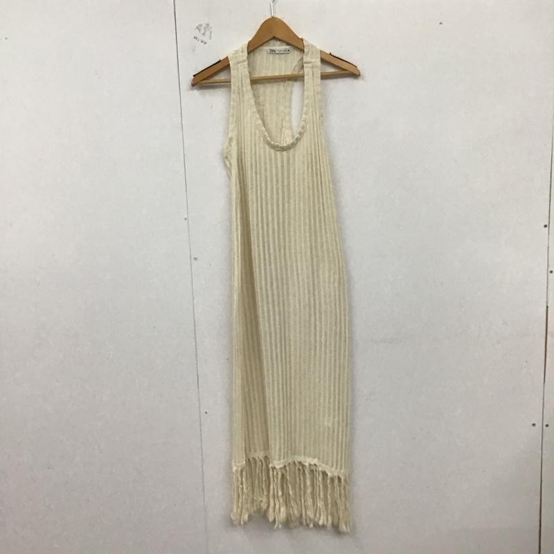 ザラ ZARA ワンピース ロングスカート M 無地 白 / ホワイト /  レディース USED 古着 中古 10129434