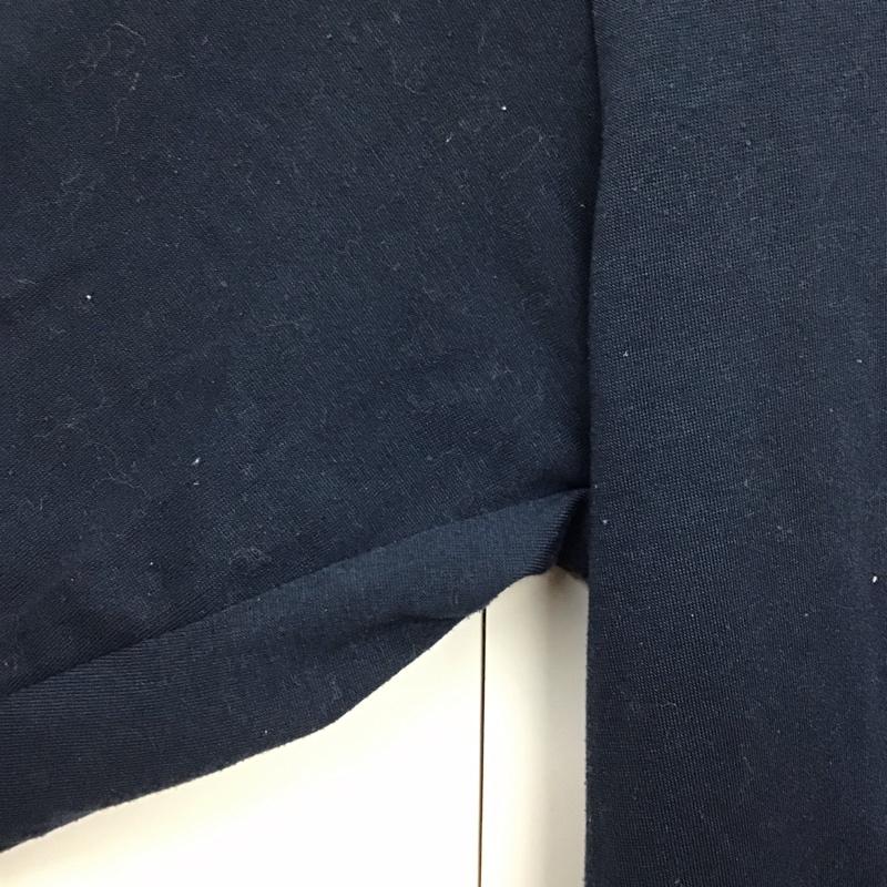 ザノースフェイス THE NORTH FACE カットソー 長袖 nt81520 長袖カットソー プリントTシャツ クルーネックカットソー M ロゴ、文字 紺 / ネイビー /  メンズ USED 古着 中古 10130473