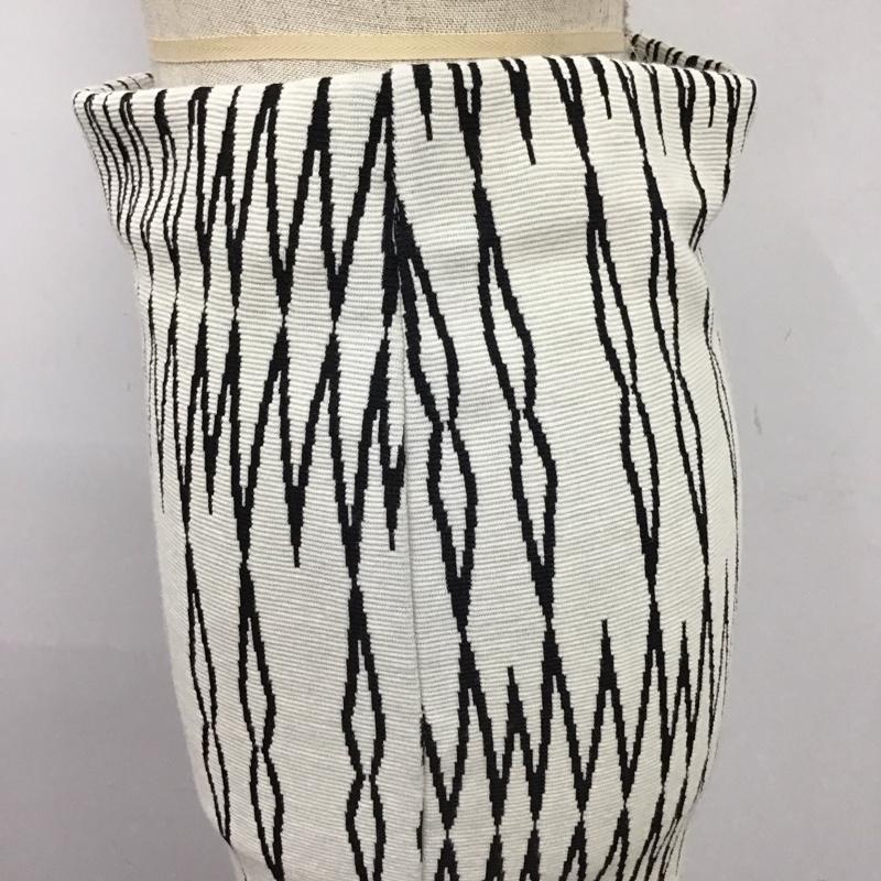 ザラ ZARA スカート ひざ丈スカート ひざ丈スカート タイトスカート ストレッチ スリット S プリント 白 / ホワイト /  レディース USED 古着 中古 10115954