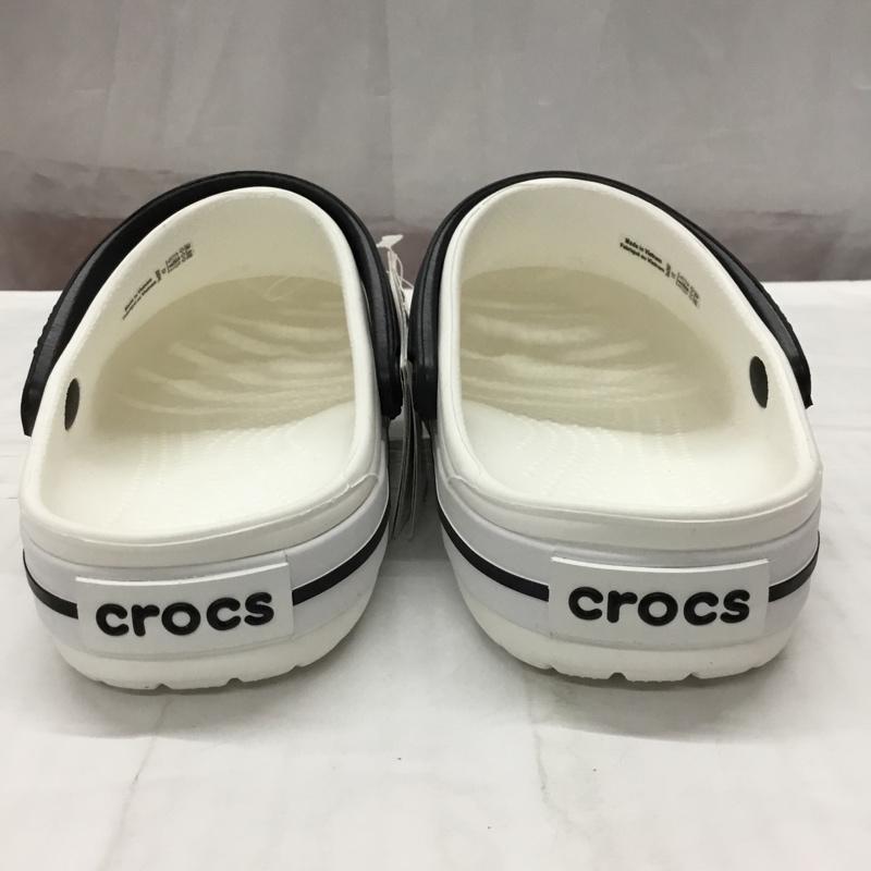 クロックス crocs シューズ シューズ 204537-100 Crocband Clog K 19cm キッズ サンダル 19.0cm ロゴ、文字 白 / ホワイト / X 黒 / ブラック /  ボーイズ USED 古着 中古 10110671