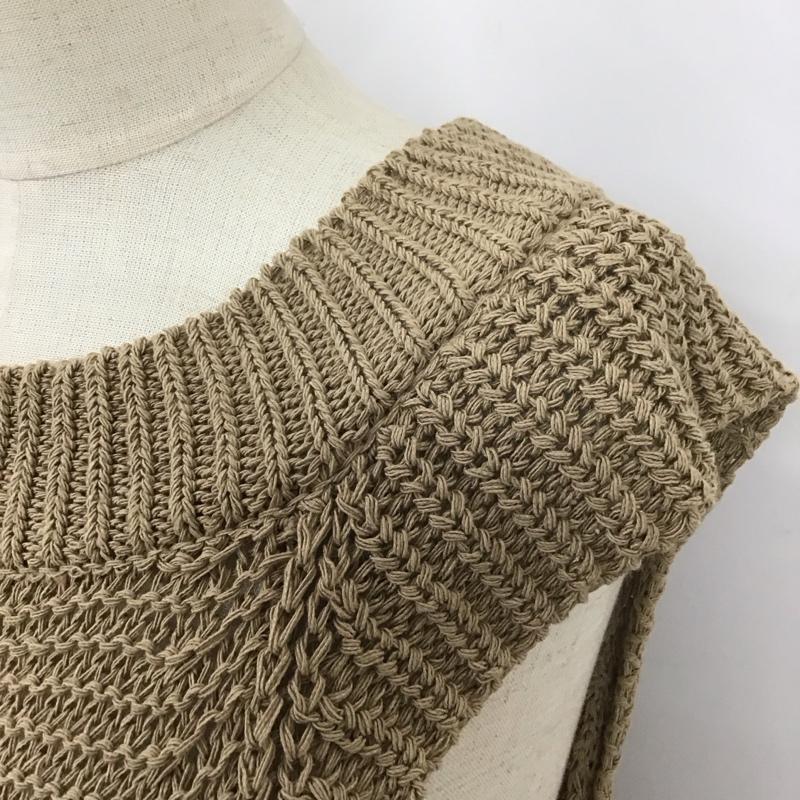 ジーナシス JEANASIS ワンピース ロングスカート JS063506MC 透かし編み ノースリーブ FREE 無地 ベージュ / ベージュ /  レディース USED 古着 中古 10116493