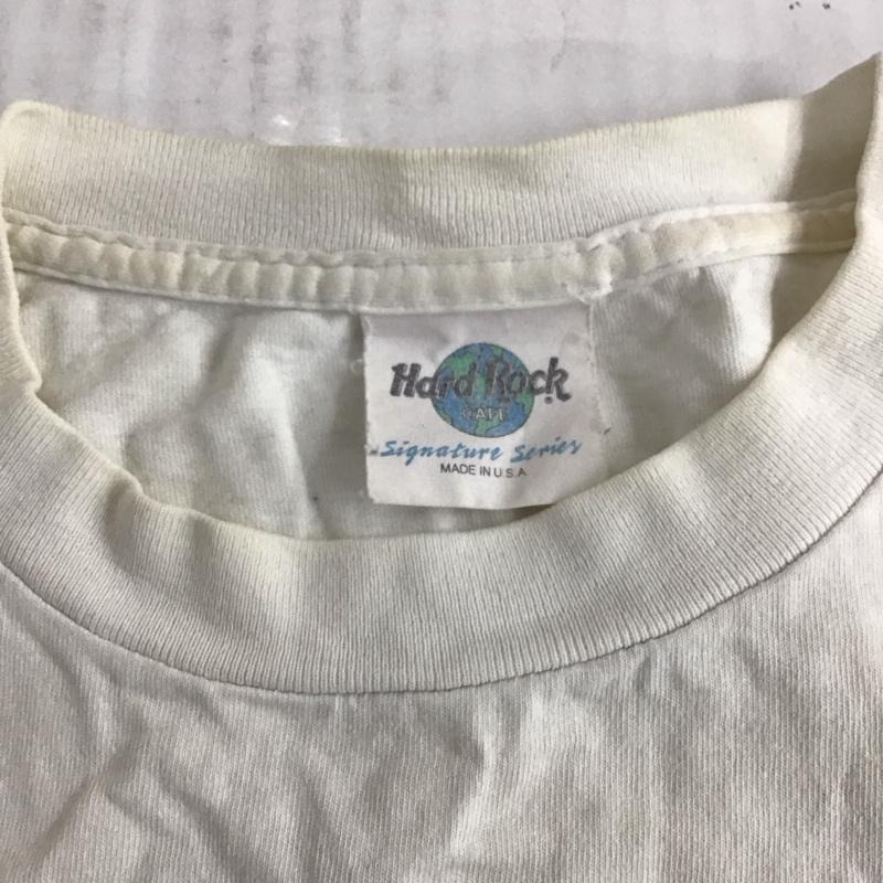ハードロックカフェ HARD ROCK CAFE Tシャツ 半袖 半袖カットソー プリントTシャツ クルーネックカットソー 古着 プリント 白 / ホワイト /  メンズ USED 古着 中古 10111622