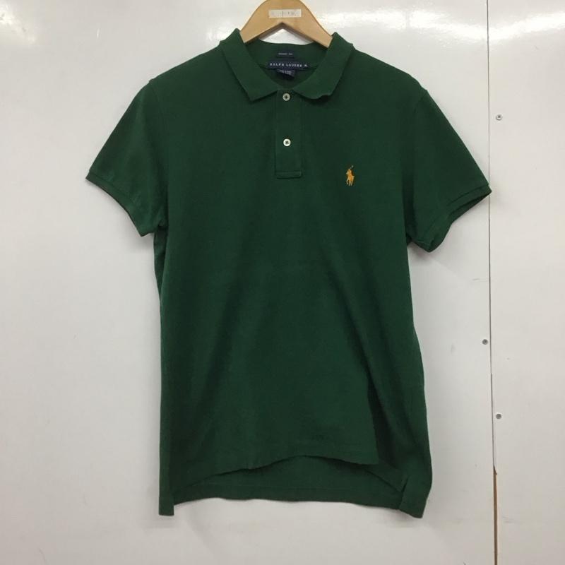 ラルフローレン RALPHLAUREN ポロシャツ 半袖 半袖ポロシャツ カラーシャツ 半袖カットソー XL ロゴ、文字 緑 / グリーン /  メンズ USED 古着 中古 10145525