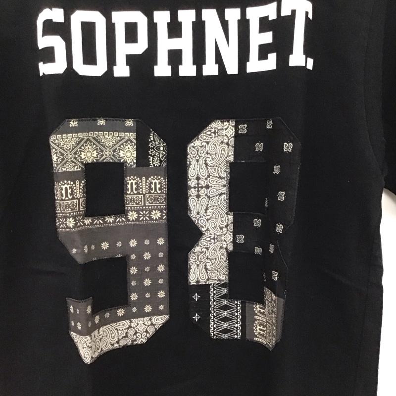 ソフネット SOPHNET. Tシャツ 半袖 L プリント X ロゴ、文字 黒 / ブラック /  メンズ USED 古着 中古 10141110