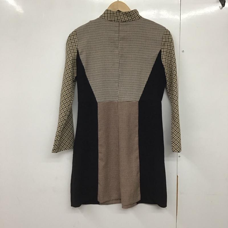 ザラ ZARA ワンピース ひざ丈スカート M チェック マルチカラー / マルチカラー /  レディース USED 古着 中古 10142740