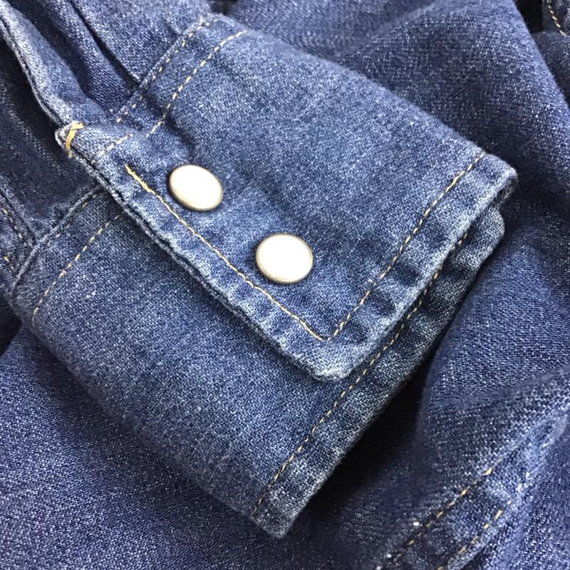 リーバイス Levi s シャツ、ブラウス 長袖 長袖シャツ 無地シャツ カラーシャツ デニムシャツ S 無地 インディゴ / インディゴ /  メンズ USED 古着 中古 10135500