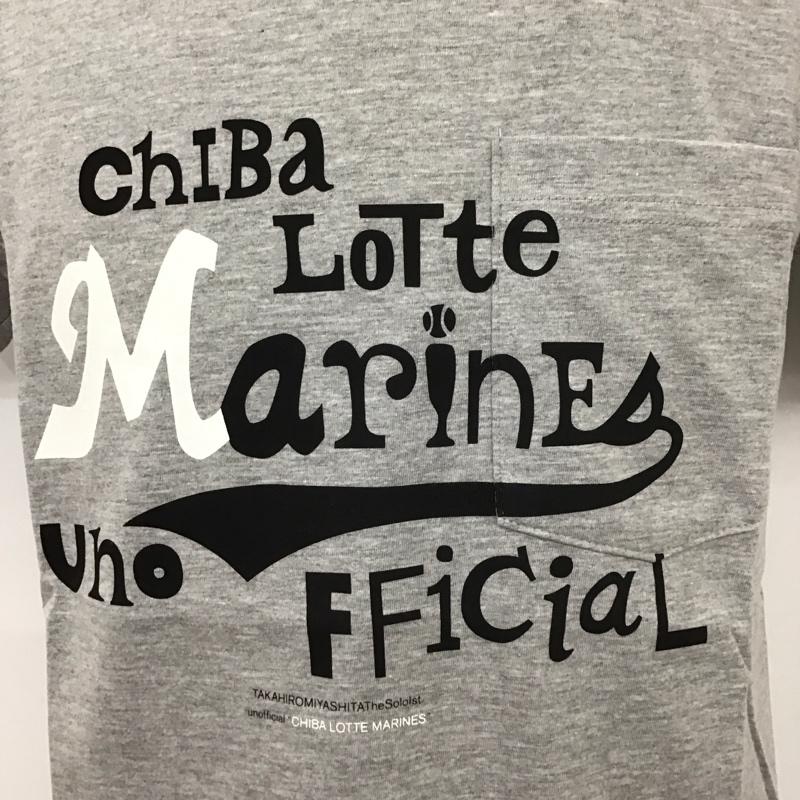 タカヒロ ミヤシタ ザ ソロイスト TAKAHIRO MIYASHITA The SoloIst. Tシャツ 半袖 千葉ロッテマリーンズプリントTシャツ M ロゴ、文字 X プリント 灰 / グレー /  メンズ USED 古着 中古 10111977