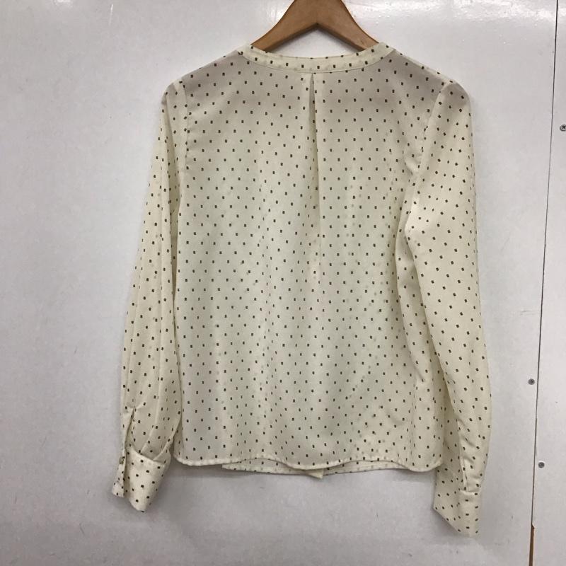 インデックス index シャツ、ブラウス 長袖 長袖シャツ ノーカラーシャツ M プリント 白 / ホワイト /  レディース USED 古着 中古 10132944