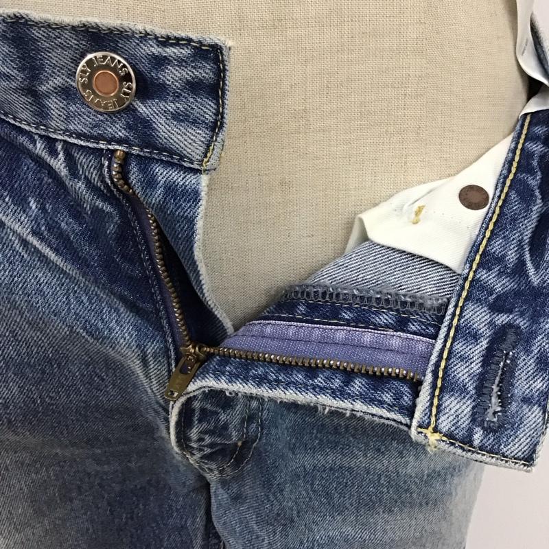 スライ SLY パンツ デニム、ジーンズ 030BAY11-3620 AARON JW STRAIGHT-B 26 無地 青 / ブルー /  レディース USED 古着 中古 10120148