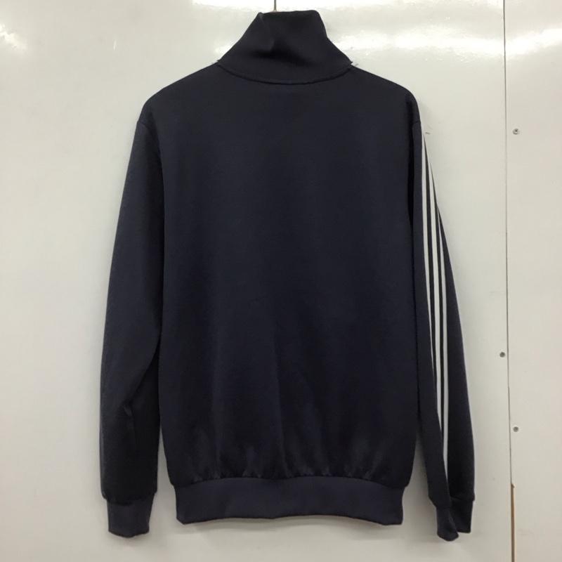 アディダス adidas ジャケット、上着 ジャンパー、ブルゾン ジップアップジャケット ジャージ スタンドカラー ロゴ、文字 紺 / ネイビー /  メンズ USED 古着 中古 10133725