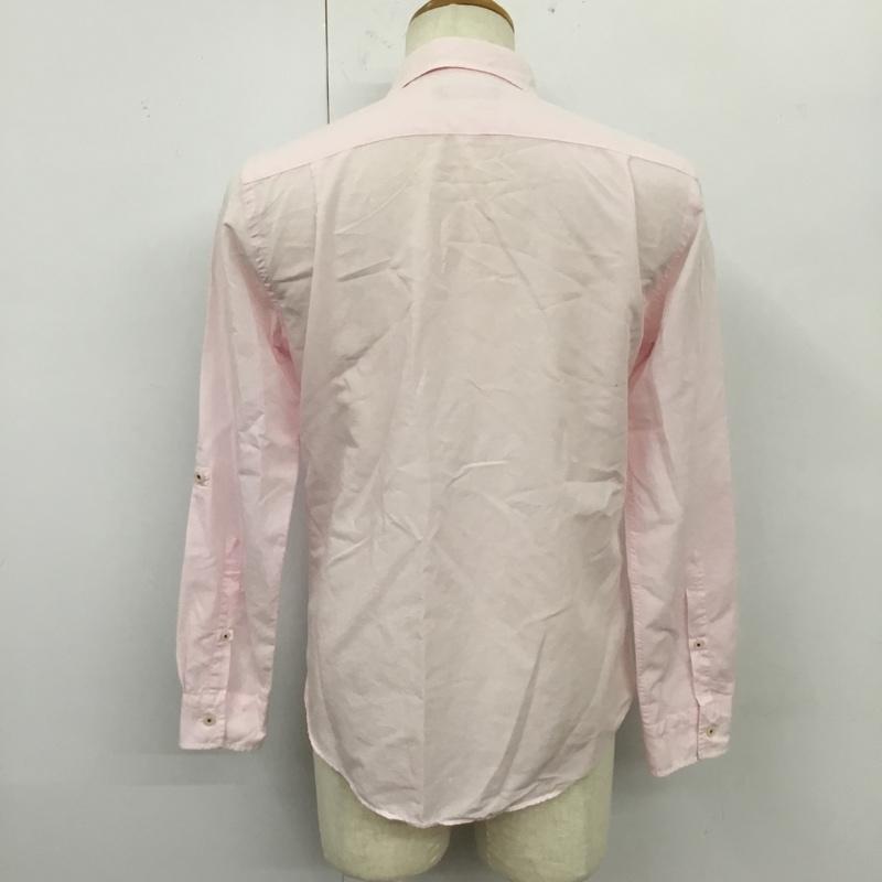 バーバリーブラックレーベル BURBERRY BLACK LABEL シャツ、ブラウス 長袖 D1M22-721-12 コットン リネン 2 ワンポイント 桃 / ピンク /  メンズ USED 古着 中古 10119752