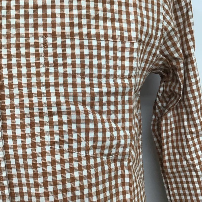 エディーバウアー Eddie Bauer シャツ、ブラウス 長袖 ボタンダウン 胸ポケット S チェック 白 / ホワイト / X 茶 / ブラウン /  メンズ USED 古着 中古 10112916