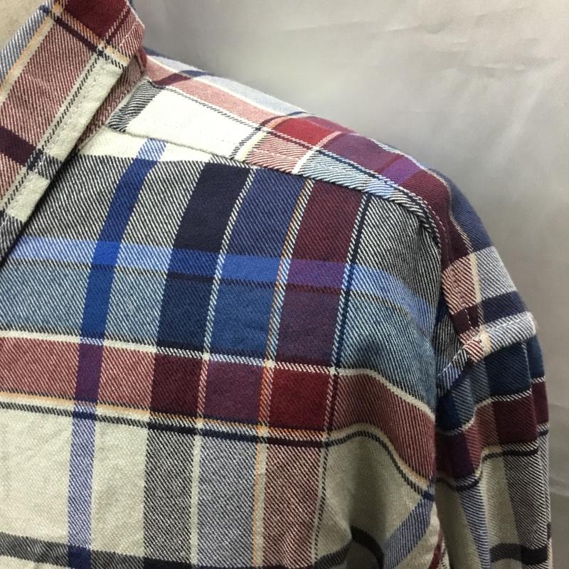 エディーバウアー Eddie Bauer シャツ、ブラウス 長袖 ボタンダウン 胸ポケット L チェック マルチカラー / マルチカラー /  メンズ USED 古着 中古 10116100