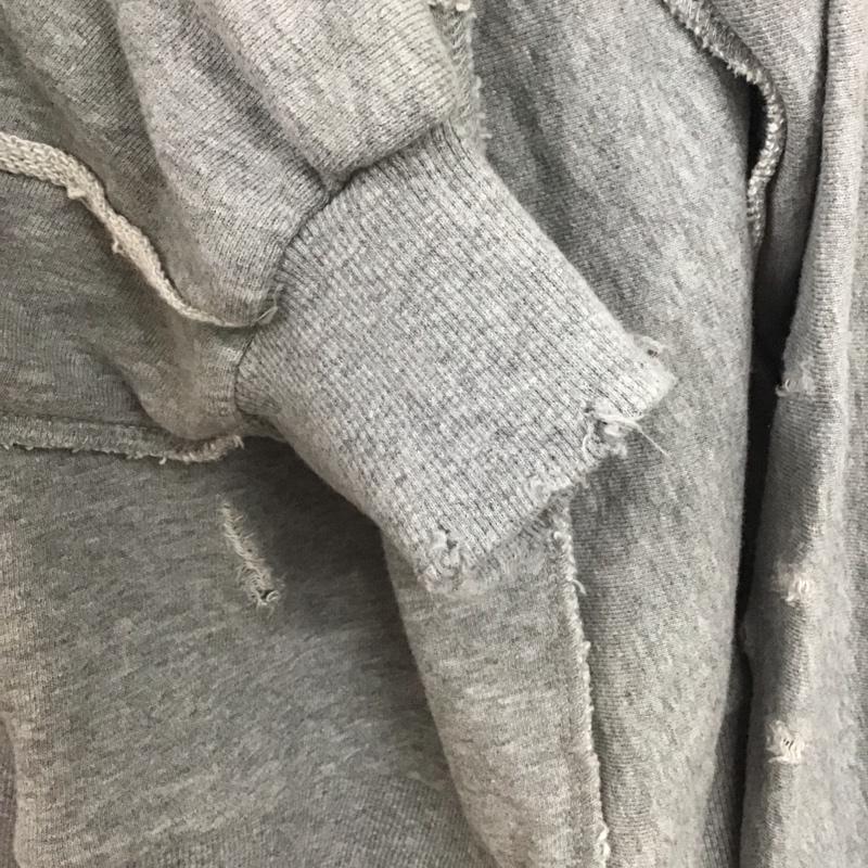 ジーナシス JEANASIS トレーナー 長袖 js064381cf 長袖スウェット トレーナー クラッシュ加工 FREE ダメージ加工 灰 / グレー /  レディース USED 古着 中古 10145123
