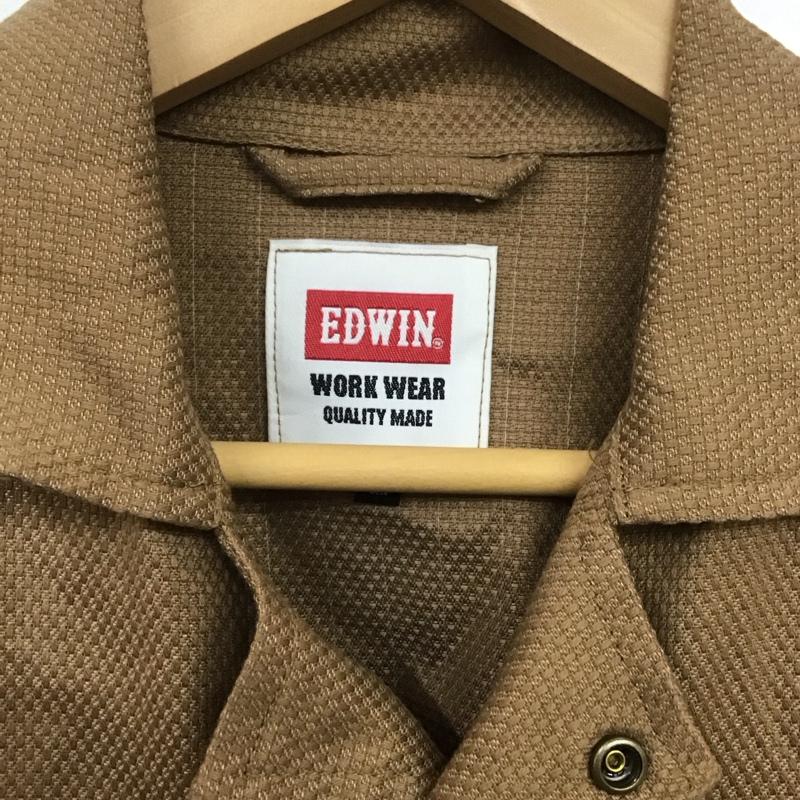 エドウィン EDWIN ワンピース・ドレス・オールインワン ワンピース・ドレス・オールインワン 31-81014 長袖つなぎ 長袖オールインワン オーバーオール L ロゴ、文字 ベージュ / ベージュ /  メンズ USED 古着 中古 10109103