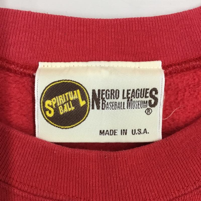 古着 USED トレーナー 長袖 90s usa製 spiritualball blackyankees 長袖トレーナー スウェット ロゴ、文字 赤 / レッド /  メンズ USED 古着 中古 10116168