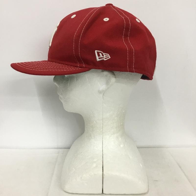 ニューエラ NEW ERA 帽子 キャップ NY ニューヨークヤンキース 59FIFTY 59.6cm ロゴ、文字 赤 / レッド /  メンズ USED 古着 中古 10134284