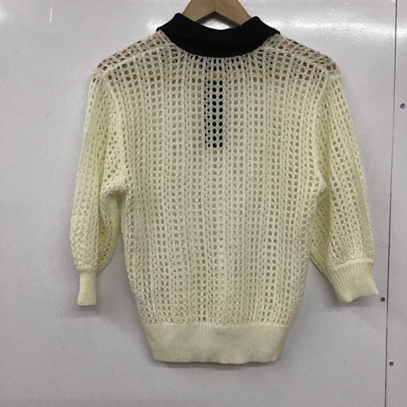 ザラ ZARA ポロシャツ 七分袖 FREE 無地 白 / ホワイト /  レディース USED 古着 中古 10133802