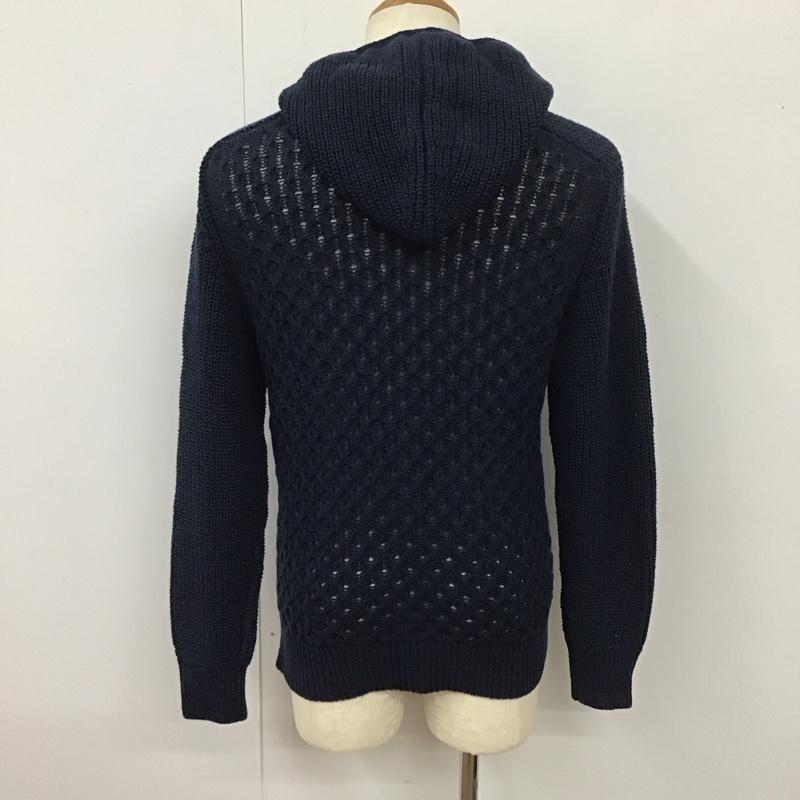 アダムエロペ ADAM ET ROPE  パーカー 長袖 長袖パーカー フード付きパーカー リブパーカー M 無地 紺 / ネイビー /  メンズ USED 古着 中古 10113619